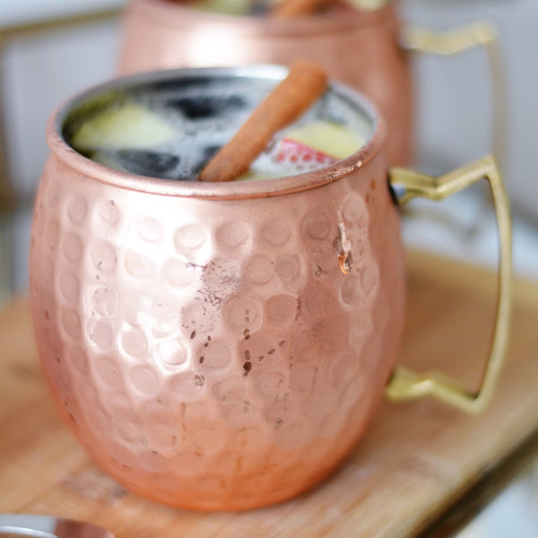  KoolBrew Moscow Mule Copper Mugs - Gift Set of 2, 100% Solid  Handcrafted Copper Cups - 16 Ounce Food Safe Hammered Mug For Mules : Home  & Kitchen