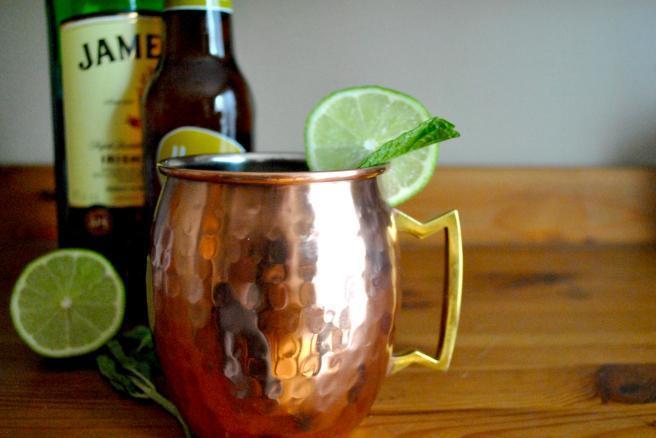 hot toddy, brown swirl handcrafted drinking glass